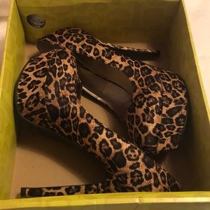 Leopard high heel shoes party shoes club shoes